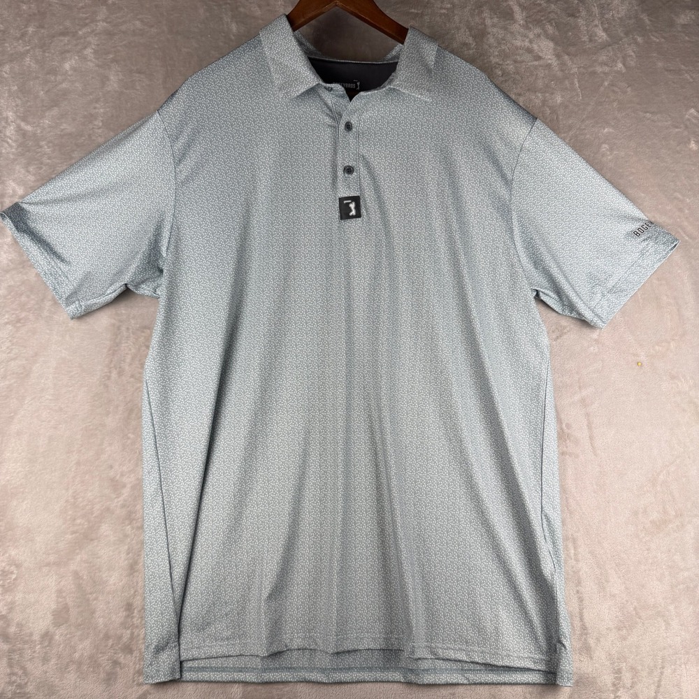 Bogey Bros Mens sperm Joke Funny Golf XXL Grey White blue Performance Polo Shirt